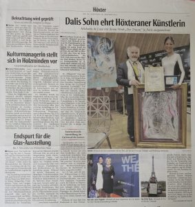 Michaela Übelmesser Neue Westfälische Zeitung HX Auszeichnung in Paris von Dali